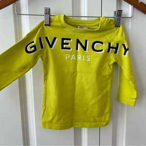 Givenchy Kids Lime Green Long‎ Sleeve Shirt